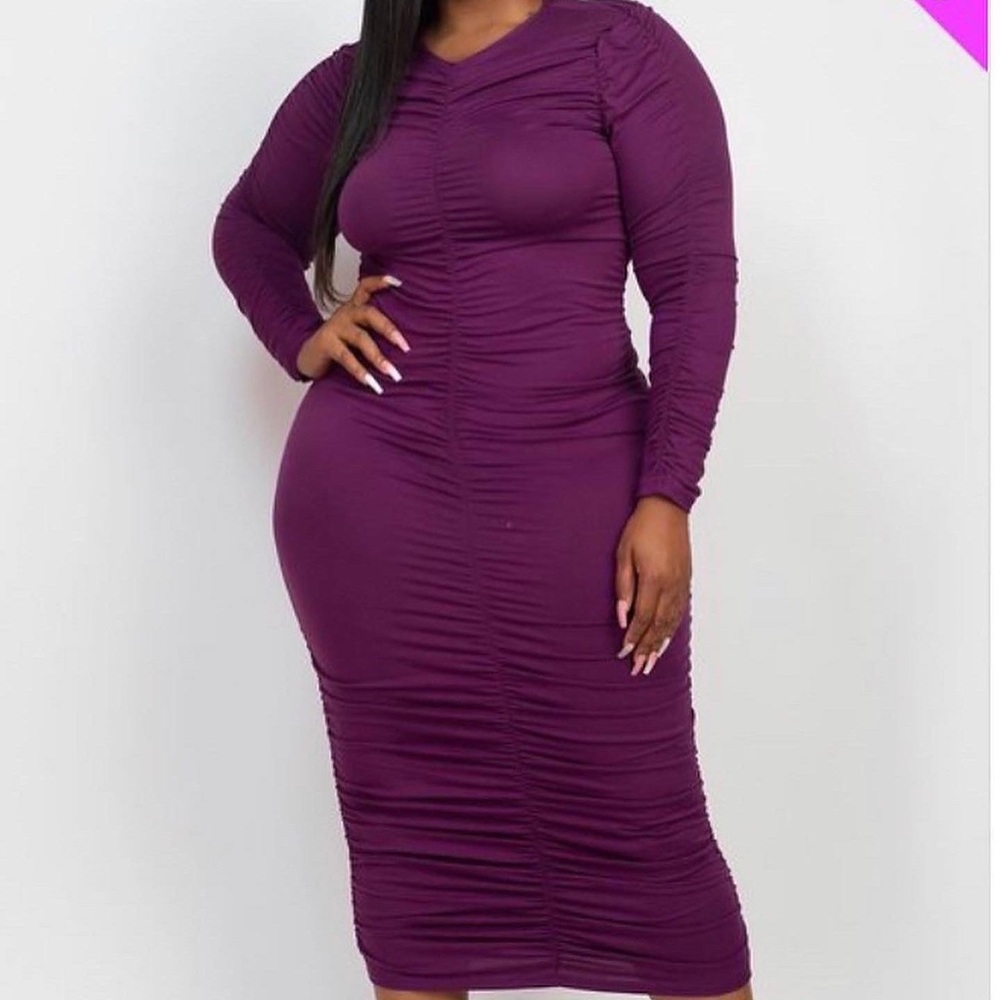 New Plus Purple Bodycon